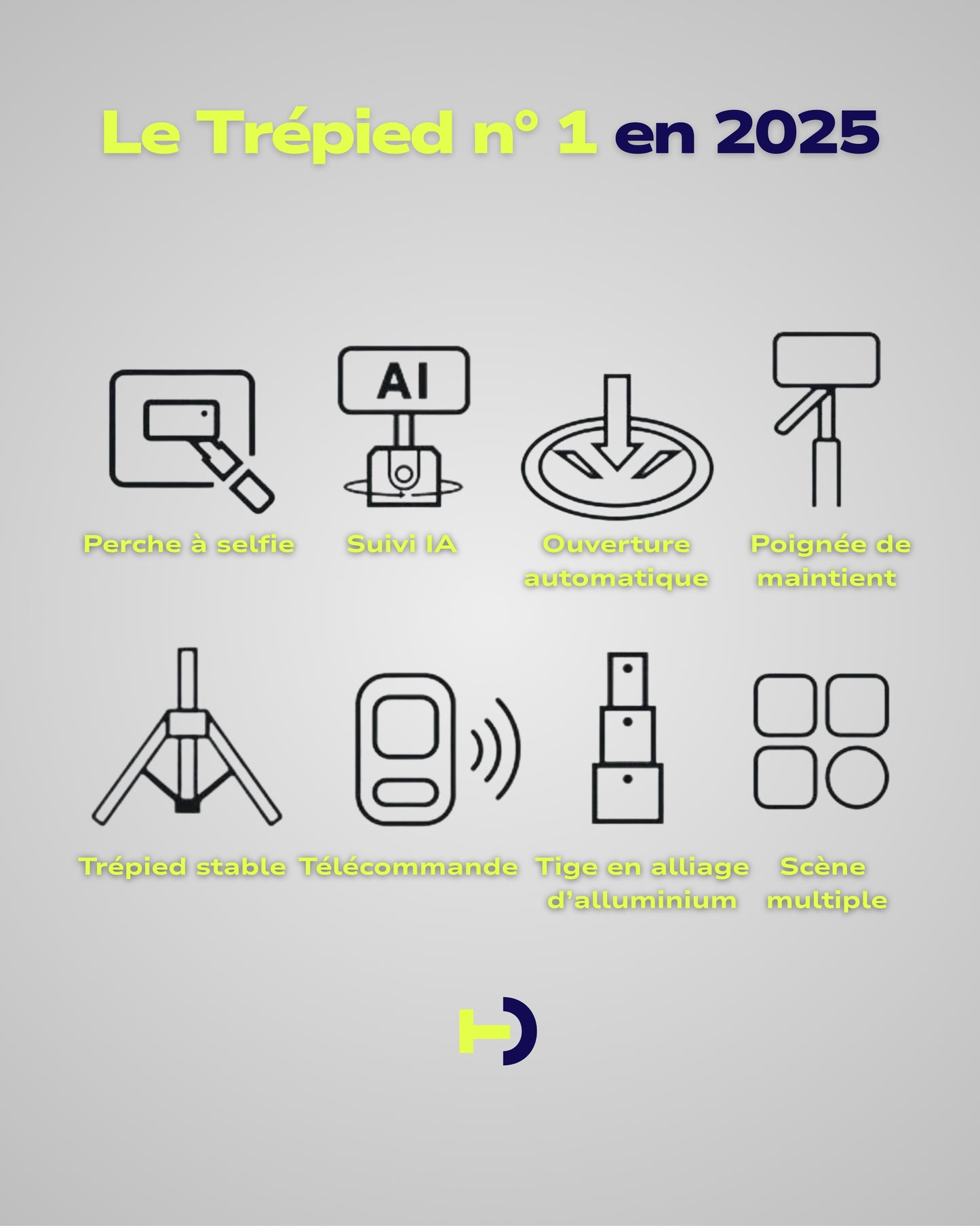 Le Trépied Intelligent - Crée sans te soucier du cadrage