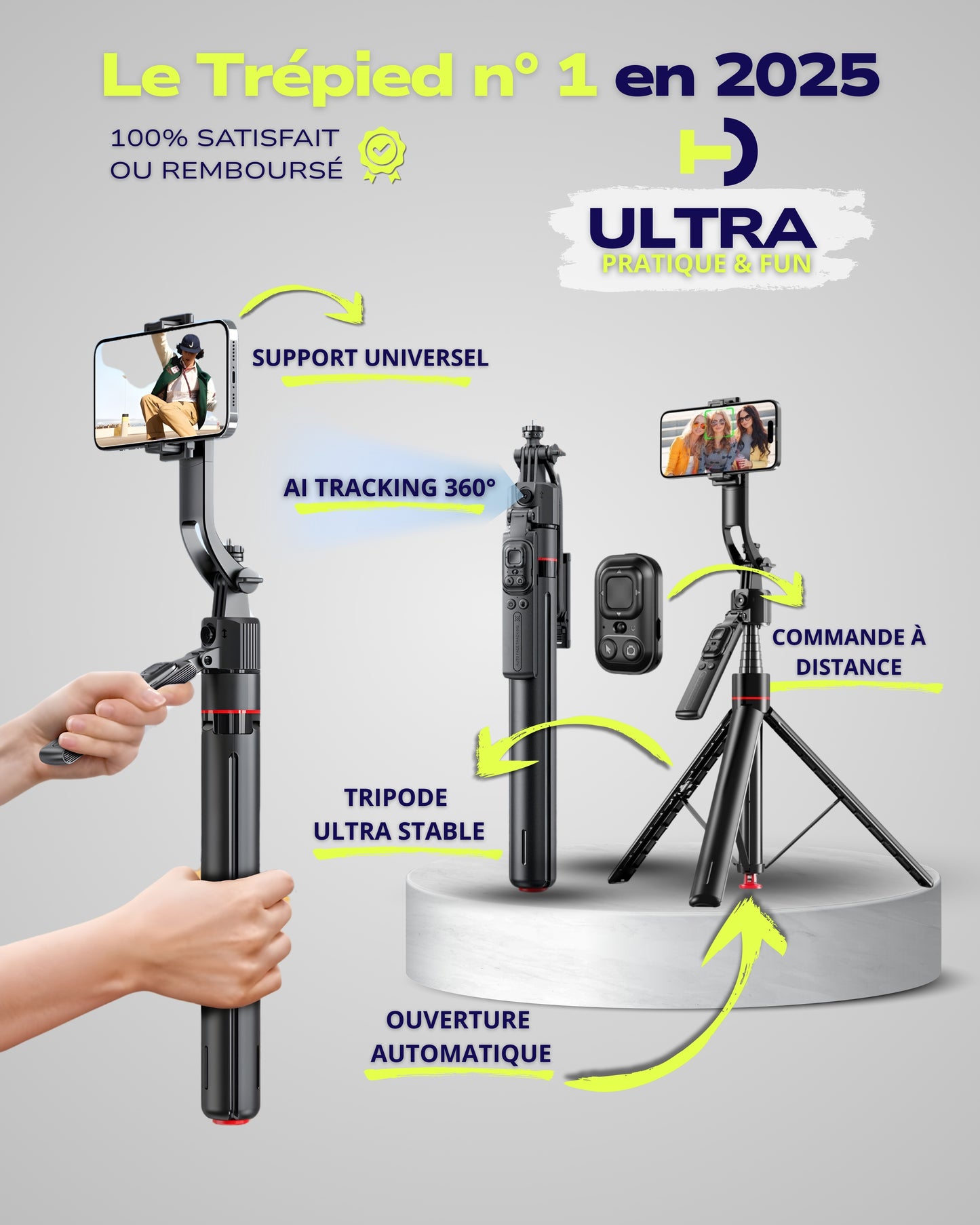 Le Trépied Intelligent - Crée sans te soucier du cadrage