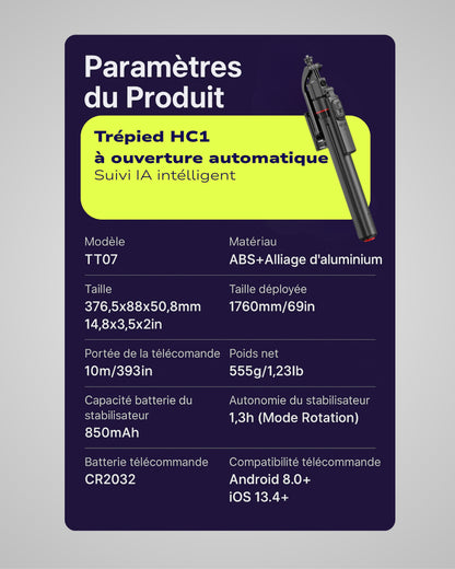 Le Trépied Intelligent - Crée sans te soucier du cadrage